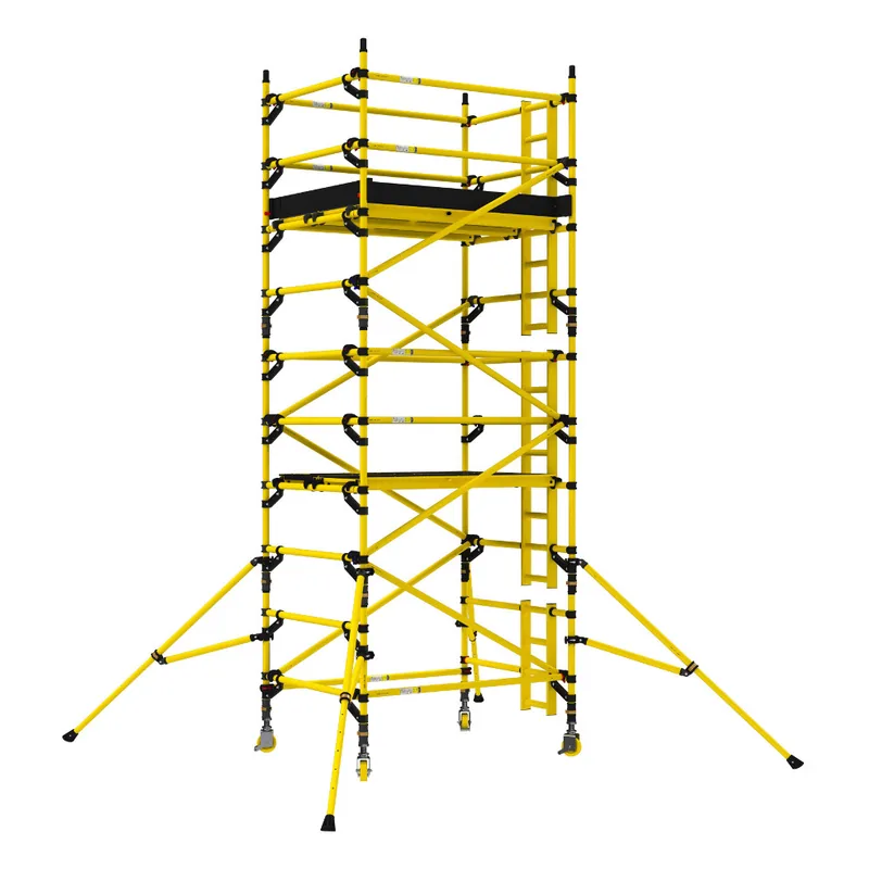 GRP Fibreglass Towers for sale — 0.85m wide aluminium scaffold tower